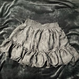 black patterned skirt